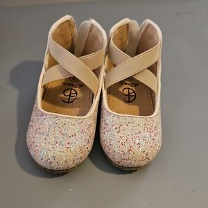 Glittery Kids Dress Shoes with Elastic Straps
